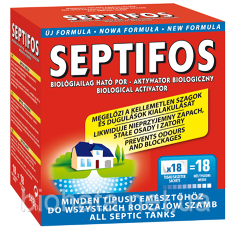 Французький біопрепарат для септиків Septifos vigor 648g 18 пакетиків по 36г
